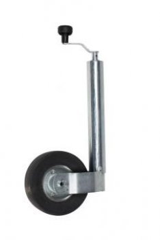 Stützrad für Anhänger und Wohnwagen Rohr 60mm, Stützlast 350kg, vollautomatisch klappbar