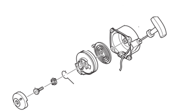 Seilzugstarter Tanaka / HiKOKI (Hitachi) Laubbläser, Laubsauger, Trimmer THB-260, RB 24, TRB 24, CG 22, TCG 22
